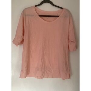 LOFT Vintage Soft Peach Relaxed Fit 3/4 Sleeve T Shirt Top Women's XL